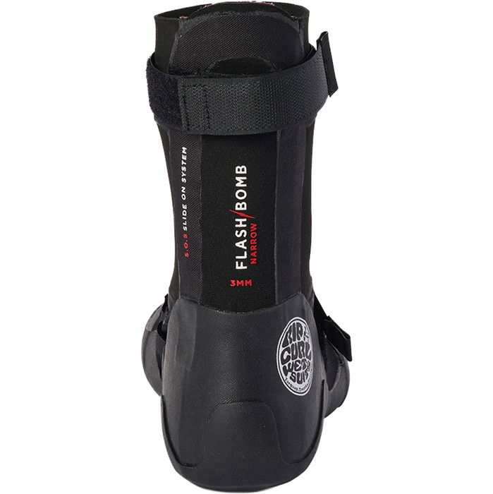 2024 Rip Curl Flashbomb Botas de traje de neopreno con puntera partida estrecha de 3 mm 118MSA - Negro